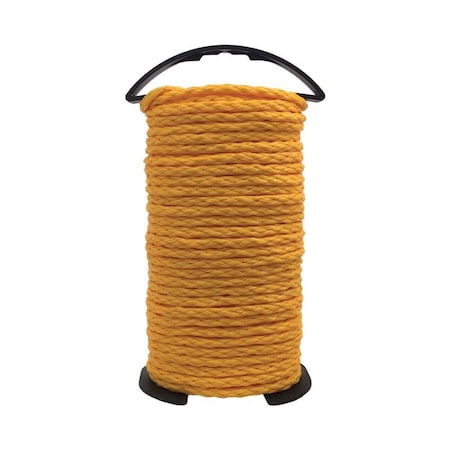 1/4 In. D X 100 Ft. L Yellow Hollow Braided Polypropylene Rope